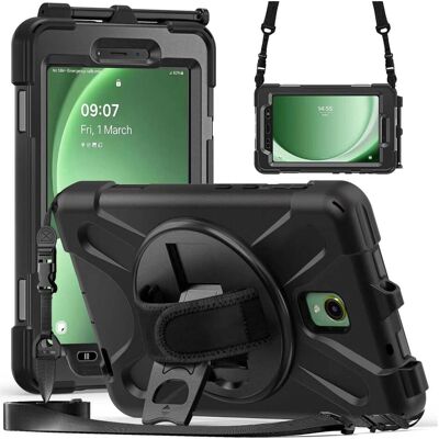 Accezz Vollständige Schutzrückabdeckung mit Gurt (Samsung Galaxy Tab Active 5), Tablet Hülle, Schwarz Accezz Vollständige Schutzrückabdeckung mit Gurt (Samsung Galaxy Tab Active 5), Tablet Hülle, Schwarz