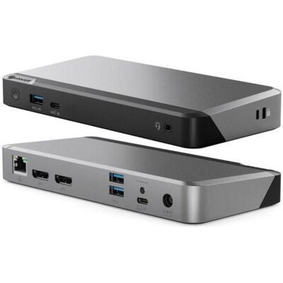Alogic USB-C Dual 4k Docking (USB-C, 4 Ports), Dockingstation + USB Hub, Grau, Schwarz Alogic USB-C Dual 4k Docking (USB-C, 4 Ports), Dockingstation + USB Hub, Grau, Schwarz