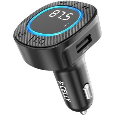 Celly Bluetooth-USB-FM-Sender, Auto Adapter, Schwarz Celly Bluetooth-USB-FM-Sender, Auto Adapter, Schwarz