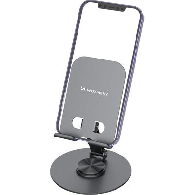 Wozinsky WPT-K95 Schwenkbarer Ständer für Smartphone und Tablet – Grau, Smartphone Halterung, Grau, Silber Wozinsky WPT-K95 Schwenkbarer Ständer für Smartphone und Tablet – Grau, Smartphone Halterung, Grau, Silber