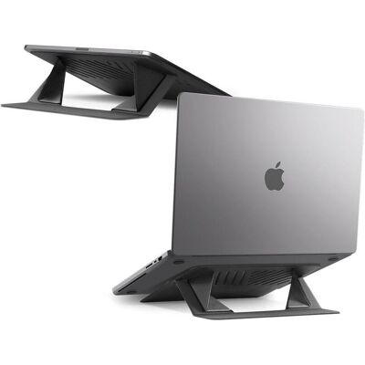 Spigen - Slimfold Laptop Stand LD201-S6 (AMP11115) - Foldable Type, Slim Fold, 26° - Black, Notebook Ständer, Schwarz, Grau, Silber Spigen - Slimfold Laptop Stand LD201-S6 (AMP11115) - Foldable Type, Slim Fold, 26° - Black, Notebook Ständer, Schwarz, Grau, Silber