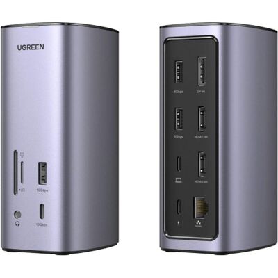 Ugreen Multi (USB-C, 12 Ports), Dockingstation + USB Hub, Silber Ugreen Multi (USB-C, 12 Ports), Dockingstation + USB Hub, Silber