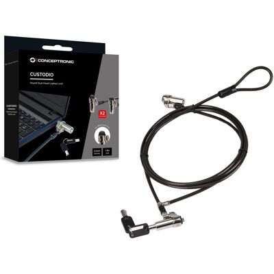 Conceptronic NBT Notebook Zahlenschloss Nano-Lock Dual 1.80m, Notebook Security, Schwarz Conceptronic NBT Notebook Zahlenschloss Nano-Lock Dual 1.80m, Notebook Security, Schwarz