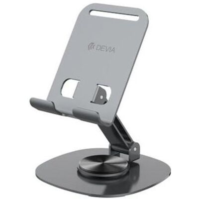 Devia Klappbarer Halter Ständer EL243 für Telefon Tablet drehbar 360 grau, Tablet Halterung, Grau Devia Klappbarer Halter Ständer EL243 für Telefon Tablet drehbar 360 grau, Tablet Halterung, Grau