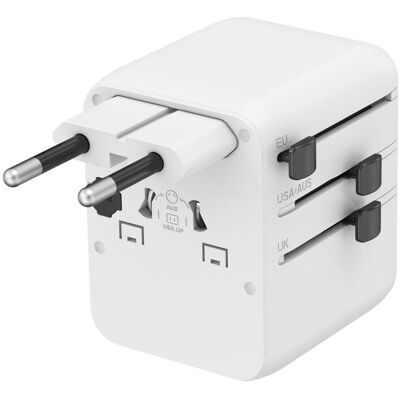 Gembird, Reiseadapter, Adapter TPA-1A2C20-01-W Universal travel power adapter, 20 W, white Gembird, Reiseadapter, Adapter TPA-1A2C20-01-W Universal travel power adapter, 20 W, white