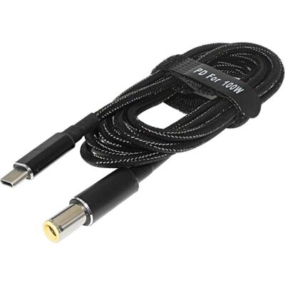PowerGuard USB-C Lenovo Notebook PD Fast Charge 1.8m (Lenovo DC Barrel 7.9 x 5.4mm) 100W (100 W), Notebook Netzteil, Schwarz PowerGuard USB-C Lenovo Notebook PD Fast Charge 1.8m (Lenovo DC Barrel 7.9 x 5.4mm) 100W (100 W), Notebook Netzteil, Schwarz