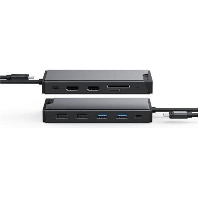 Alogic USB-C 12-IN-1 DUAL (USB-C, 12 Ports), Dockingstation + USB Hub, Grau Alogic USB-C 12-IN-1 DUAL (USB-C, 12 Ports), Dockingstation + USB Hub, Grau