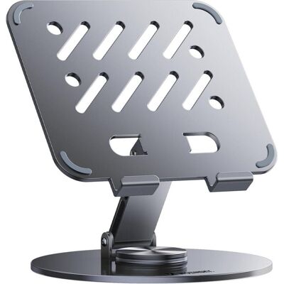 Wozinsky WRS-DSY84SS 360° drehbarer Tablet-Ständer aus Aluminium, Grau, Tablet Halterung, Silber, Grau Wozinsky WRS-DSY84SS 360° drehbarer Tablet-Ständer aus Aluminium, Grau, Tablet Halterung, Silber, Grau
