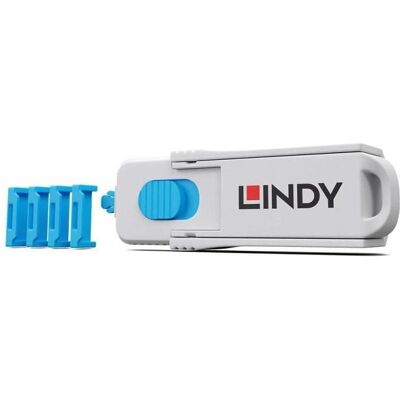 Lindy Hdmi-Port-Schlssel Mit 4 Schlss, Notebook Security, Blau, Grau Lindy Hdmi-Port-Schlssel Mit 4 Schlss, Notebook Security, Blau, Grau