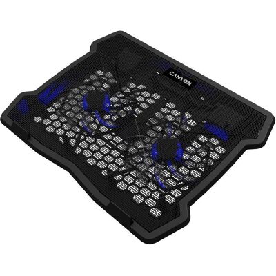 Canyon Notebook-Kühler bis 15.6" 2 Lüfter LED Backlight schw retail, Notebook Ständer, Schwarz Canyon Notebook-Kühler bis 15.6" 2 Lüfter LED Backlight schw retail, Notebook Ständer, Schwarz