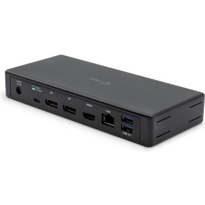 i-tec C31tripledockpdch (USB-C), Dockingstation + USB Hub, Schwarz i-tec C31tripledockpdch (USB-C), Dockingstation + USB Hub, Schwarz