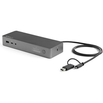 StarTech .com Universal Laptop Docking Station USB-C & USB 3.0 2x4K 100W PD (Docking Port, 4 Ports), Dockingstation + USB Hub, Grau, Schwarz StarTech .com Universal Laptop Docking Station USB-C & USB 3.0 2x4K 100W PD (Docking Port, 4 Ports), Dockingstation + USB Hub, Grau, Schwarz