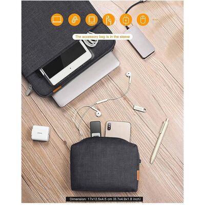 Inateck EdgeKeeper (15.60", Universal), Notebooktasche, Schwarz, Grau Inateck EdgeKeeper (15.60", Universal), Notebooktasche, Schwarz, Grau