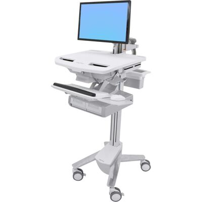 Ergotron Cart with LCD Arm, 2 Drawers - Wagen - für LCD-Display / PC-Ausrüstung - Kunstst, Notebookwagen, Weiss Ergotron Cart with LCD Arm, 2 Drawers - Wagen - für LCD-Display / PC-Ausrüstung - Kunstst, Notebookwagen, Weiss