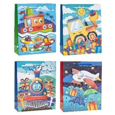 Rozette, Geschenkverpackung, Dekotasche Fahrzeuge 31x42x12cm Rosettenmix (1x) Rozette, Geschenkverpackung, Dekotasche Fahrzeuge 31x42x12cm Rosettenmix (1x)