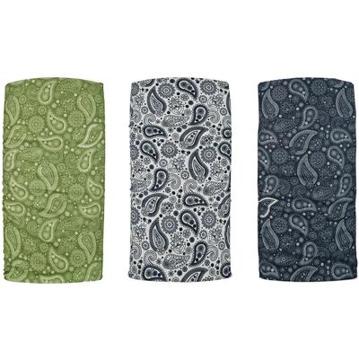 Oxford, Unisex, Sturmhaube + Halsschlauch, Comfy Paisley 3-Pack, Schwarz, One Size Oxford, Unisex, Sturmhaube + Halsschlauch, Comfy Paisley 3-Pack, Schwarz, One Size