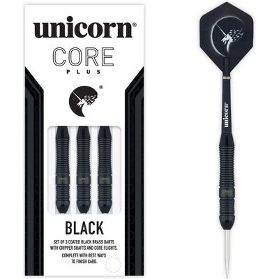 Unicorn Core Plus Schwarzes Messing 26 g Stahl Darts Unicorn Core Plus Schwarzes Messing 26 g Stahl Darts