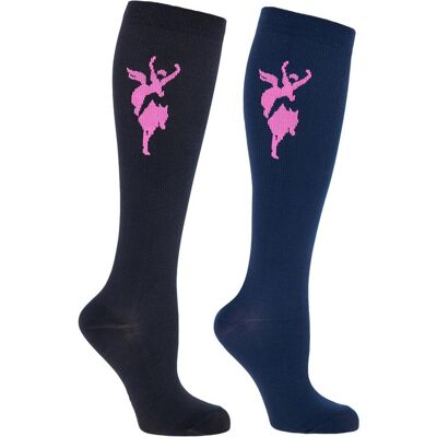 Kerbl, Damen, Sportsocken, Kompression-Reitstrümpfe Janne black/darknavy, 2erPack, 40-42 (40 - 42), Schwarz, Blau Kerbl, Damen, Sportsocken, Kompression-Reitstrümpfe Janne black/darknavy, 2erPack, 40-42 (40 - 42), Schwarz, Blau