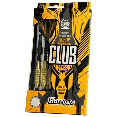 Harrows Club Brass Softip-Darts – 3 x 18 g – Messing – 51 x 7,9 mm (18 g) Harrows Club Brass Softip-Darts – 3 x 18 g – Messing – 51 x 7,9 mm (18 g)