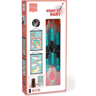 Scratch Dartspiel mit Saugnapf Einhorn Scratch Dartspiel mit Saugnapf Einhorn