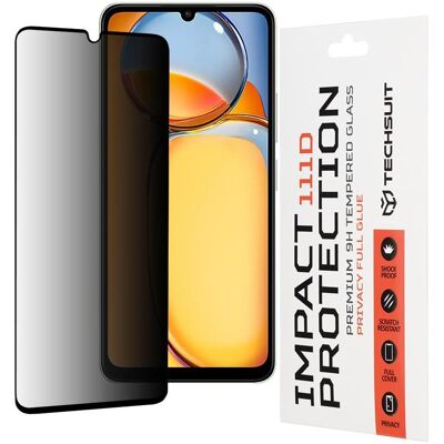 Techsuit - 111D Privacy Full Glue - Xiaomi Redmi 13C 4G / 13C 5G / Poco C65 - Black (Xiaomi Poco C65, Xiaomi Redmi 13C 5G), Smartphone Schutzfolie, Schwarz Techsuit - 111D Privacy Full Glue - Xiaomi Redmi 13C 4G / 13C 5G / Poco C65 - Black (Xiaomi Poco C65, Xiaomi Redmi 13C 5G), Smartphone Schutzfolie, Schwarz
