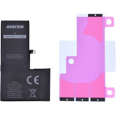 Avacom BATTERY FOR APPLE IPHONE X - HIGH CAPACITY, LI-ION (REPLACE OF 616-00346), Smartphone Akku Avacom BATTERY FOR APPLE IPHONE X - HIGH CAPACITY, LI-ION (REPLACE OF 616-00346), Smartphone Akku