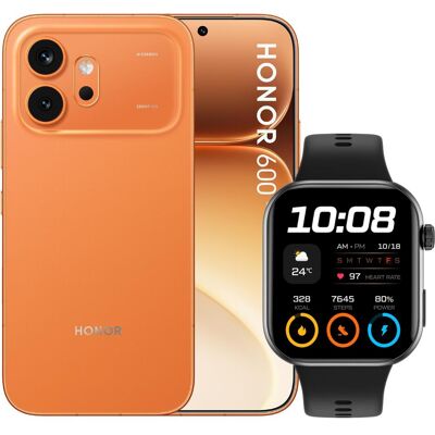 Honor SMARTP DS "600" 8+256GB ORN+WATCH (256 GB, Orange, 6.57", Dual SIM, 5G), Smartphone, Orange Honor SMARTP DS "600" 8+256GB ORN+WATCH (256 GB, Orange, 6.57", Dual SIM, 5G), Smartphone, Orange