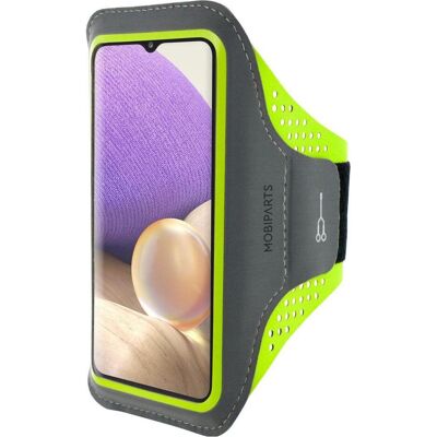 Mobiparts Comfort Fit Sport Armband Samsung Galaxy A32(2021) 5G Neon Green, Smartphone Sportarmband, Mehrfarbig Mobiparts Comfort Fit Sport Armband Samsung Galaxy A32(2021) 5G Neon Green, Smartphone Sportarmband, Mehrfarbig