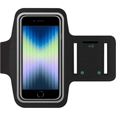 SmartFitness Apple iPhone SE 2022 Handy Sport Armband, Smartphone Sportarmband, Schwarz SmartFitness Apple iPhone SE 2022 Handy Sport Armband, Smartphone Sportarmband, Schwarz