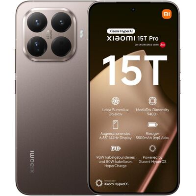 Xiaomi 15T Pro (256 GB, Mocha Gold, 6.83", Dual SIM, 5G), Smartphone, Gold Xiaomi 15T Pro (256 GB, Mocha Gold, 6.83", Dual SIM, 5G), Smartphone, Gold