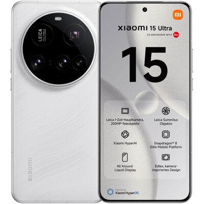 Xiaomi 15 Ultra (512 GB, White, 6.73", Dual SIM, 5G), Smartphone, Weiss Xiaomi 15 Ultra (512 GB, White, 6.73", Dual SIM, 5G), Smartphone, Weiss