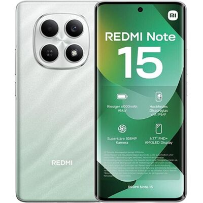 Xiaomi Redmi Note 15 (256 GB, Forest Green, 6.77", Hybrid Dual SIM, 4G), Smartphone, Grün Xiaomi Redmi Note 15 (256 GB, Forest Green, 6.77", Hybrid Dual SIM, 4G), Smartphone, Grün