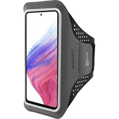 Mobiparts Comfort Fit Sport Armband Samsung Galaxy A53 (2022) Black, Smartphone Sportarmband, Schwarz Mobiparts Comfort Fit Sport Armband Samsung Galaxy A53 (2022) Black, Smartphone Sportarmband, Schwarz