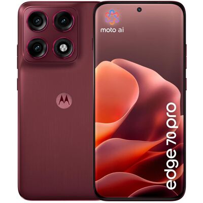 Motorola edge 70 pro (512 GB, Bordeaux, Pantone Zinfandel, 6.78", Dual SIM, 5G), Smartphone, Rot Motorola edge 70 pro (512 GB, Bordeaux, Pantone Zinfandel, 6.78", Dual SIM, 5G), Smartphone, Rot