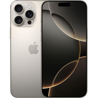 Apple iPhone 16 Pro Max (1000 GB, Natural Titanium, 6.90", SIM + eSIM, 5G), Smartphone, Grau Apple iPhone 16 Pro Max (1000 GB, Natural Titanium, 6.90", SIM + eSIM, 5G), Smartphone, Grau