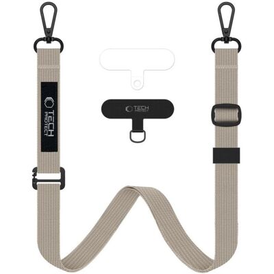 Tech-Protect C65 Rope Crossbody Leash - Beige, Weiteres Smartphone Zubehör, Beige Tech-Protect C65 Rope Crossbody Leash - Beige, Weiteres Smartphone Zubehör, Beige