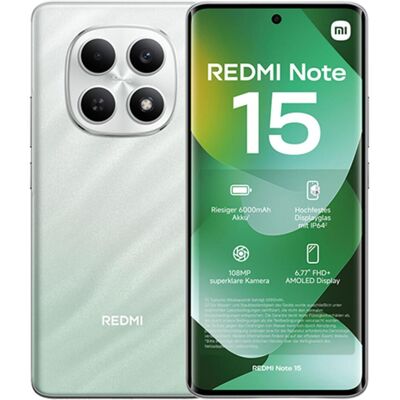 Xiaomi Redmi Note 15 (128 GB, Forest Green, 6.77", Hybrid Dual SIM, 4G), Smartphone, Grün Xiaomi Redmi Note 15 (128 GB, Forest Green, 6.77", Hybrid Dual SIM, 4G), Smartphone, Grün