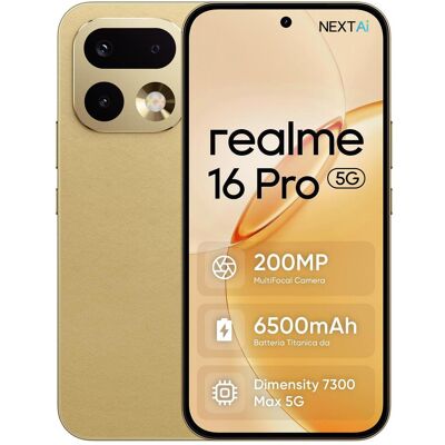 realme 16 Pro (256 GB, Master Gold, 6.78", Dual SIM, 5G), Smartphone, Gold realme 16 Pro (256 GB, Master Gold, 6.78", Dual SIM, 5G), Smartphone, Gold