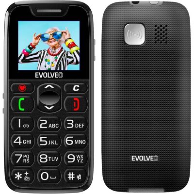 Evolveo EasyPhone, mobile phone for seniors with charging stand, black (1.80"), Tastenhandy, Schwarz Evolveo EasyPhone, mobile phone for seniors with charging stand, black (1.80"), Tastenhandy, Schwarz