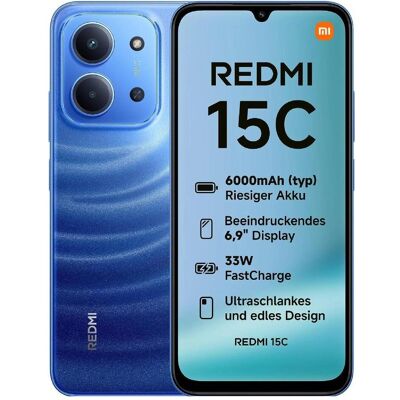 Xiaomi Redmi 15C (256 GB, Moonlight Blue, 6.90", Dual SIM, 4G), Smartphone, Blau Xiaomi Redmi 15C (256 GB, Moonlight Blue, 6.90", Dual SIM, 4G), Smartphone, Blau