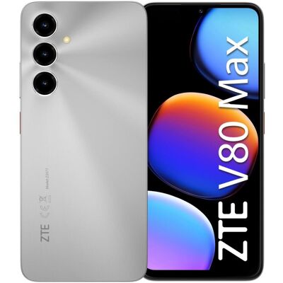 ZTE V80 MAX 4+128 SILV (128 GB, Stellar Silver, 6.90", Hybrid Dual SIM, 4G), Smartphone, Silber ZTE V80 MAX 4+128 SILV (128 GB, Stellar Silver, 6.90", Hybrid Dual SIM, 4G), Smartphone, Silber
