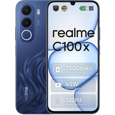 realme C100X 4/256GB BLUE (256 GB, Blue, 6.80", 4G), Smartphone, Blau realme C100X 4/256GB BLUE (256 GB, Blue, 6.80", 4G), Smartphone, Blau