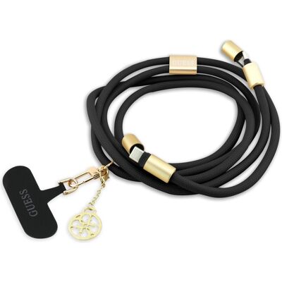 Guess 4G Smartphone Lanière mit integriertem USB-C Schnelllade-Kabel und Charm, Weiteres Smartphone Zubehör, Schwarz Guess 4G Smartphone Lanière mit integriertem USB-C Schnelllade-Kabel und Charm, Weiteres Smartphone Zubehör, Schwarz
