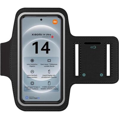 SmartFitness Xiaomi 14 Ultra Handy Sport Armband, Smartphone Sportarmband, Schwarz SmartFitness Xiaomi 14 Ultra Handy Sport Armband, Smartphone Sportarmband, Schwarz