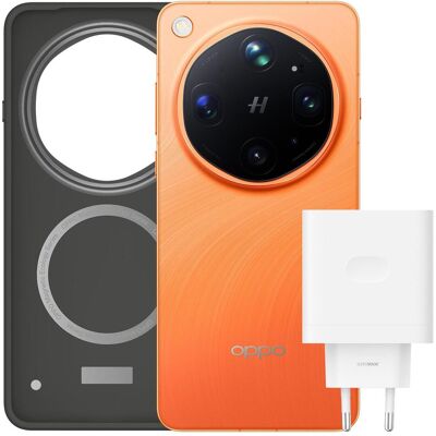 Oppo Find X9 Ultra+Schutzhülle und Ladegerät (512 GB, Canyon orange, 6.82", Dual SIM, 5G), Smartphone, Orange Oppo Find X9 Ultra+Schutzhülle und Ladegerät (512 GB, Canyon orange, 6.82", Dual SIM, 5G), Smartphone, Orange