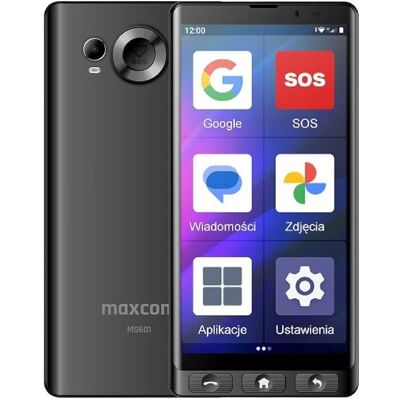 Maxcom MS601 (64 GB, Schwarz, 6", Dual SIM, 4G), Smartphone, Schwarz Maxcom MS601 (64 GB, Schwarz, 6", Dual SIM, 4G), Smartphone, Schwarz