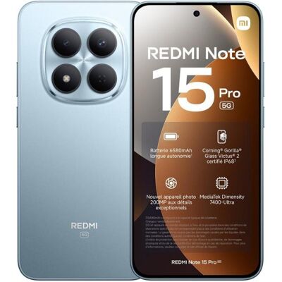 Xiaomi Redmi Note 15 Pro 5G (6,83" – 512 GB, 8 GB RAM) Blau (512 GB, Blau, 6.83", 5G), Smartphone, Blau Xiaomi Redmi Note 15 Pro 5G (6,83" – 512 GB, 8 GB RAM) Blau (512 GB, Blau, 6.83", 5G), Smartphone, Blau