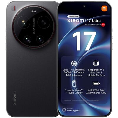 Xiaomi 17 Ultra (512 GB, Black, 6.90", Dual SIM, 5G), Smartphone, Schwarz Xiaomi 17 Ultra (512 GB, Black, 6.90", Dual SIM, 5G), Smartphone, Schwarz
