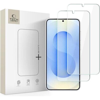 Tech-Protect GLAS FIT+ 2-PAK GALAXY S26+ PLUS KLAR (2 Stk., Samsung Galaxy S26+), Smartphone Schutzfolie, Transparent Tech-Protect GLAS FIT+ 2-PAK GALAXY S26+ PLUS KLAR (2 Stk., Samsung Galaxy S26+), Smartphone Schutzfolie, Transparent