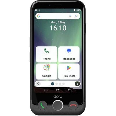 Doro Aurora A10 (64 GB, Graphit, 4.50", Dual SIM, 4G), Smartphone, Grau Doro Aurora A10 (64 GB, Graphit, 4.50", Dual SIM, 4G), Smartphone, Grau